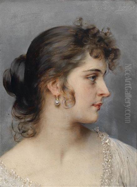 Bildnis Einer Dame Oil Painting by Eugen von Blaas