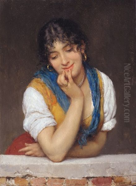 Verliebt Oil Painting by Eugen von Blaas