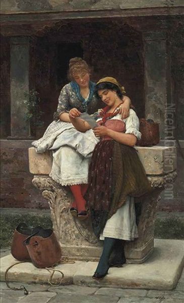 The Love Letter Oil Painting by Eugen von Blaas