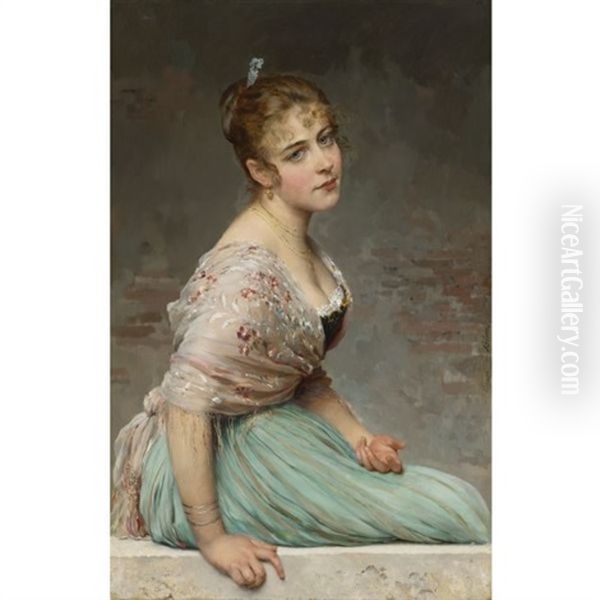 Contemplation Oil Painting by Eugen von Blaas