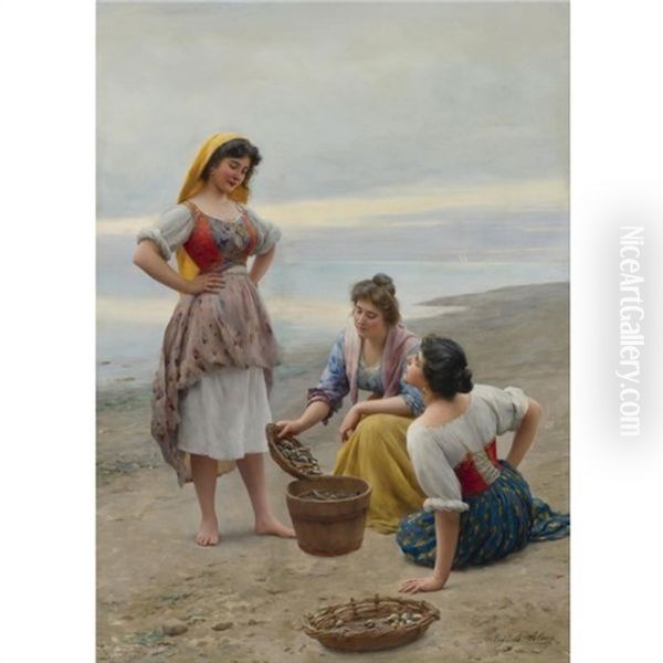 The Clam Diggers by Eugen von Blaas