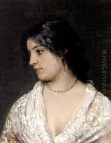 The Pearl Necklace Oil Painting by Eugen von Blaas