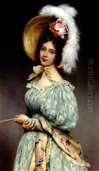 Musette Oil Painting by Eugen von Blaas