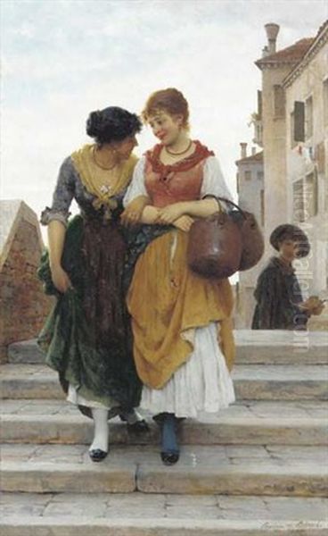 Confidences Oil Painting by Eugen von Blaas