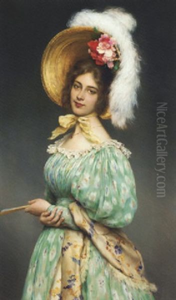 Musette Oil Painting by Eugen von Blaas