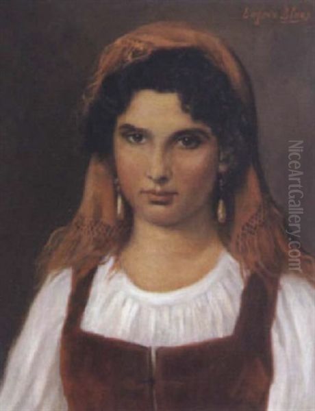 Portrait Eines Madchens Oil Painting by Eugen von Blaas