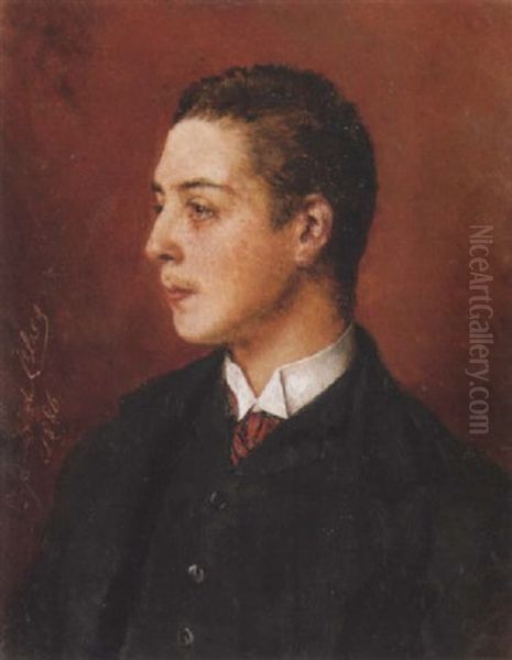 Bildnis Eines Jungen Mannes Oil Painting by Eugen von Blaas