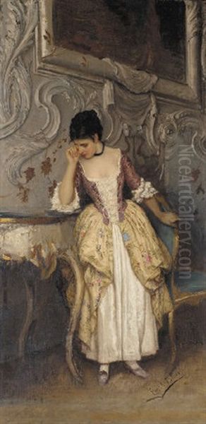 A Sad Moment Oil Painting by Eugen von Blaas