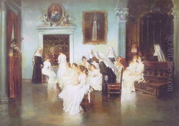 Colegio De Senoritas Oil Painting by Eugen von Blaas