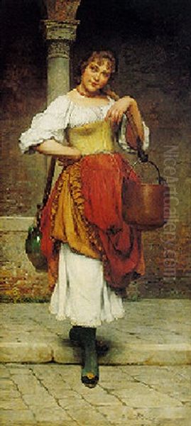 The Water Carrier Oil Painting by Eugen von Blaas