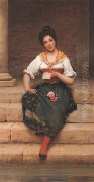 The Love Letter Oil Painting by Eugen von Blaas