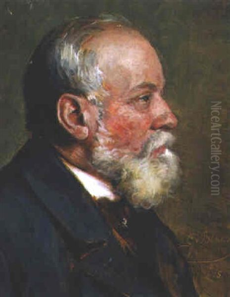 Portrait Eines Soignierten, Bartigen Herren Oil Painting by Eugen von Blaas