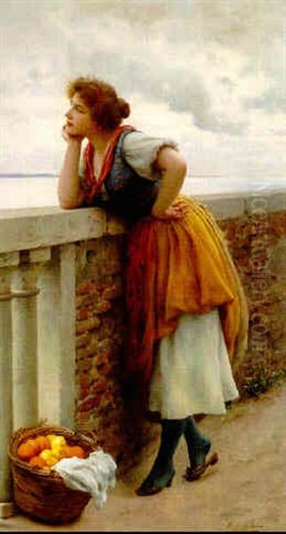 Daydreams Oil Painting by Eugen von Blaas