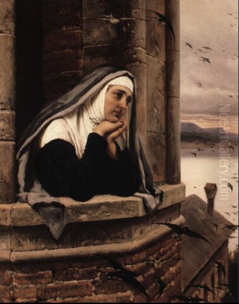 Silent Thoughts Oil Painting by Eugen von Blaas