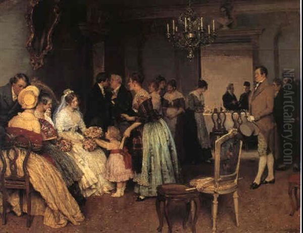 Et Bryllup Oil Painting by Eugen von Blaas