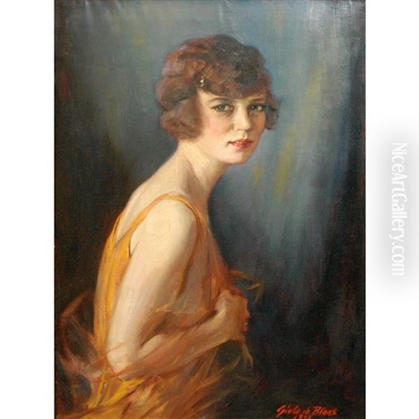 Portrait Of A Lady Oil Painting by Guilio de Blaas