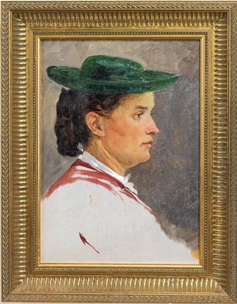 In Tracht Oil Painting by Julius von Blaas