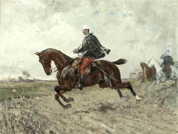 Erzherzog Otto Zu Pferd Oil Painting by Julius von Blaas