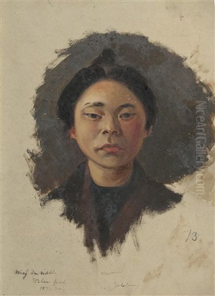 Japaner Oil Painting by Julius von Blaas