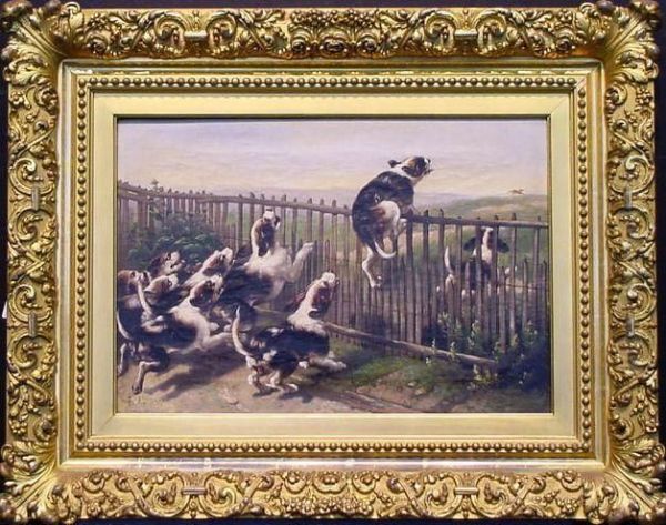 Over The Fence Oil Painting by F. Alacrun