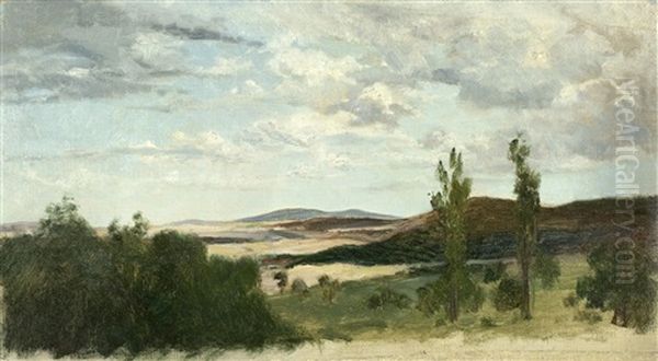 Weite Hugelige Landschaft Oil Painting by Julius von Blaas