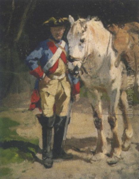 Uniformierter Mit Schimmel Oil Painting by Julius von Blaas