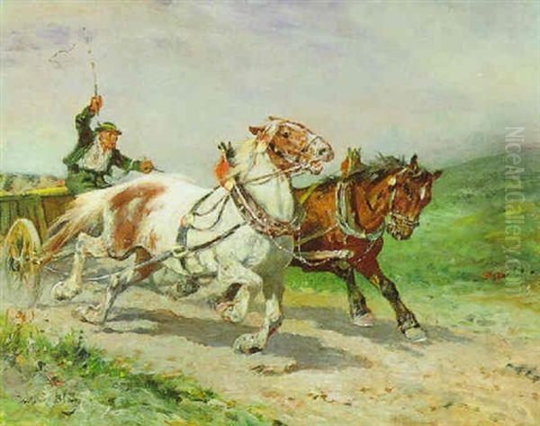 Wilde Fahrt Oil Painting by Julius von Blaas