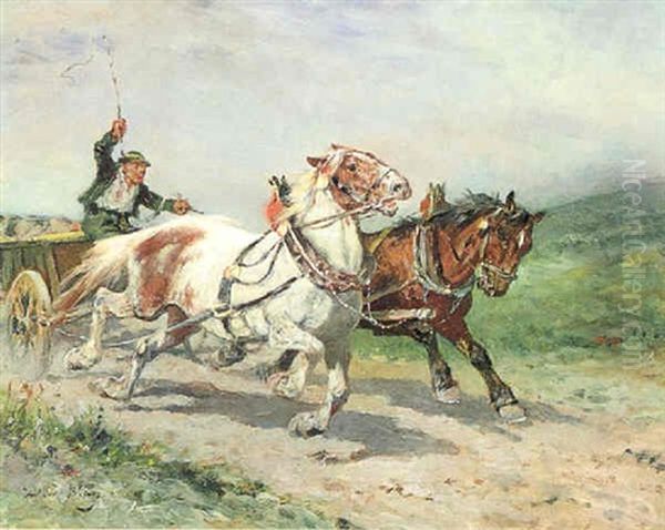 Wilde Fahrt Oil Painting by Julius von Blaas