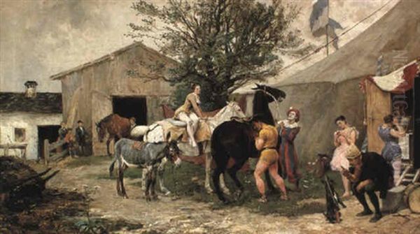 The Circus Oil Painting by Julius von Blaas