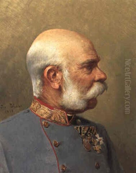 Kaiser Franz Joseph Oil Painting by Julius von Blaas