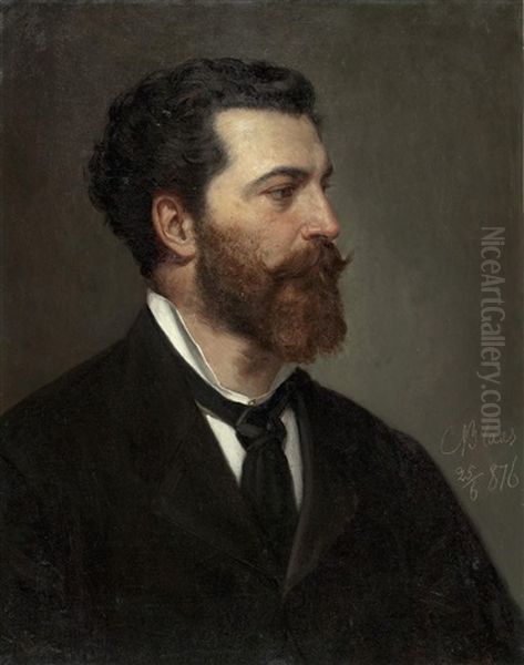 Portrat Von Julius Von Blaas Oil Painting by Karl von Blaas