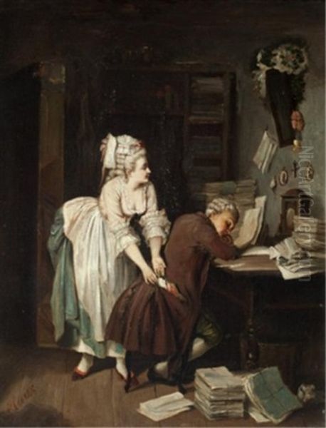 The Love Letter Oil Painting by Karl von Blaas