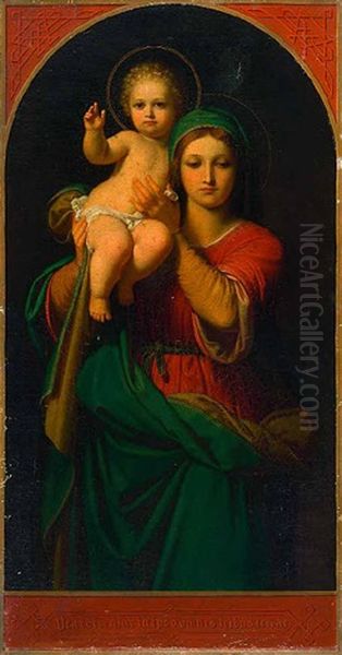 Madonna Mit Kind Oil Painting by Karl von Blaas