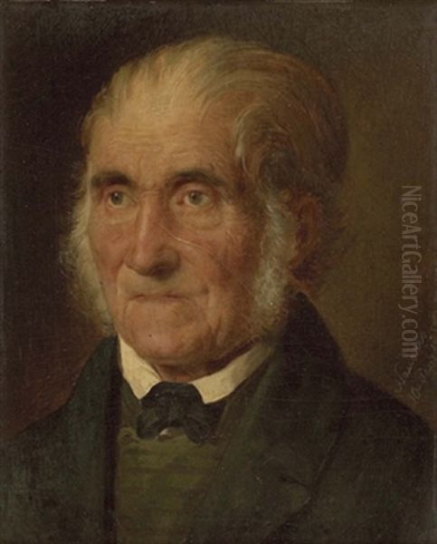 Portrait Eines Herrn - Vermutlich Des Vaters Malers, 30. Sept. Oil Painting by Karl von Blaas