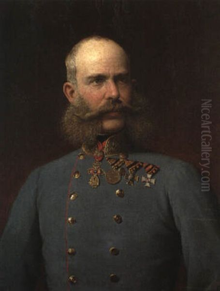 Kaiser Franz Joseph I. Von Tsterreich Oil Painting by Karl von Blaas