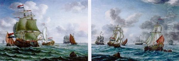 Marine Oil Painting by Pieter Aartzs Blaauw