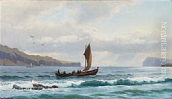 From The Shore Of The Faroe Islands Oil Painting by Christian Blache