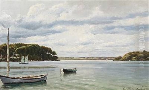 View From Faenosund, Denmark Oil Painting by Christian Blache