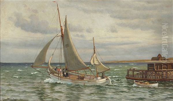 A Fishing Boat Is Setting Sail Oil Painting by Christian Blache