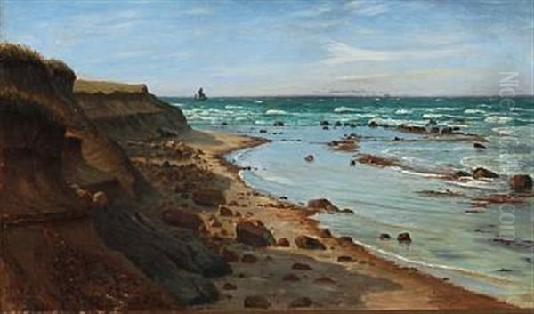 Beach Scene From Hirtshals, Northern Jutland by Christian Blache