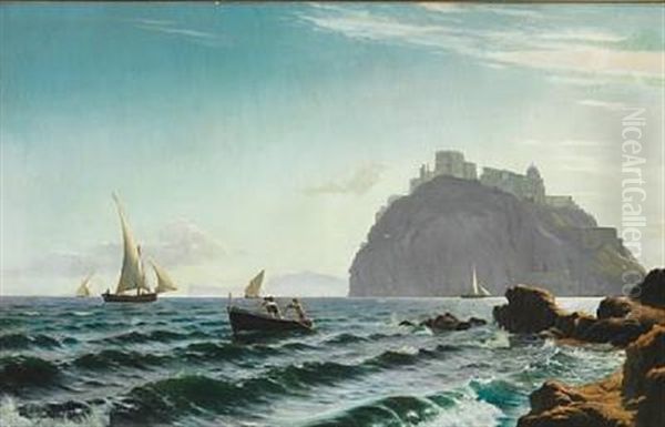 Kastellet Ved Ischia Oil Painting by Christian Blache