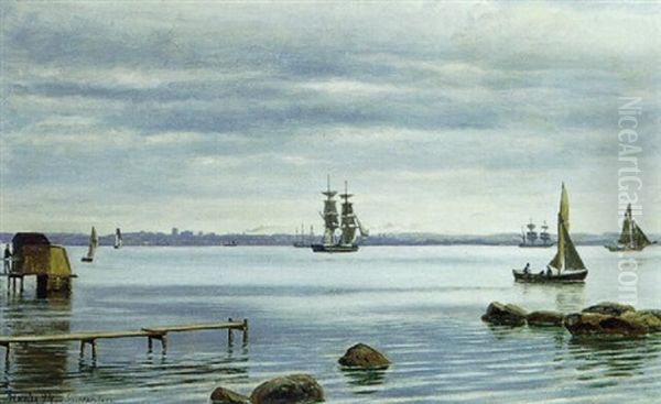 Marine Udfor Snekkersten Oil Painting by Christian Blache