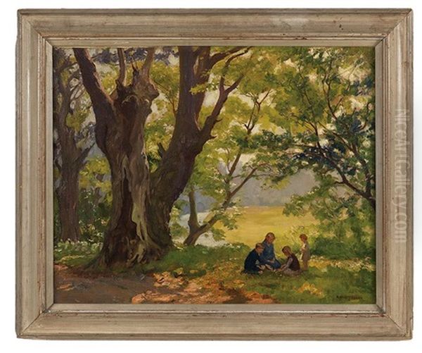 In The Clearing Oil Painting by Arthur John Black