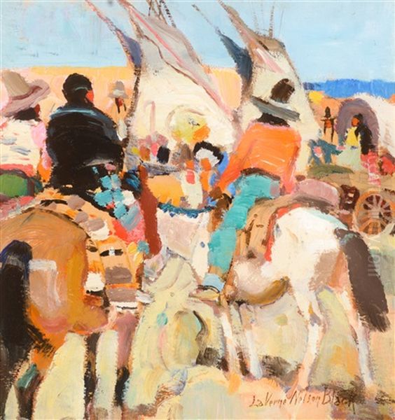 Chief's New Heir Oil Painting by Laverne Nelson Black