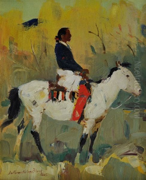 Indian Rider Oil Painting by Laverne Nelson Black