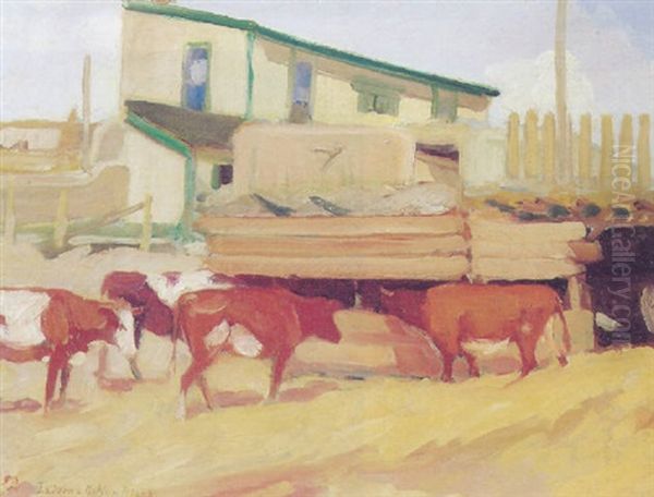 Corral, Taos, New Mexico Oil Painting by Laverne Nelson Black