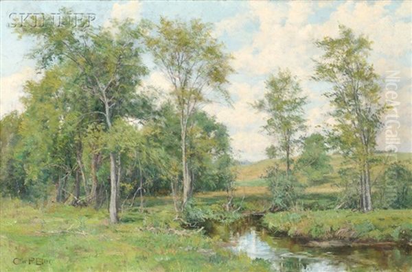 Landscape With Stream And Trees Oil Painting by Olive Parker Black