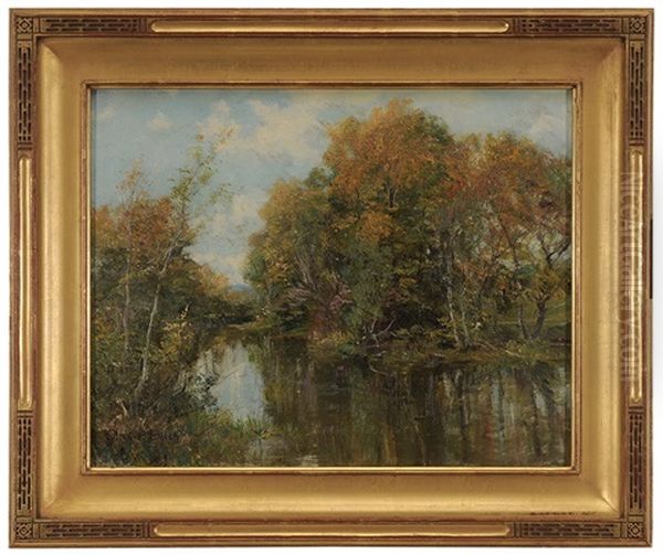 Autumn In Berkshire Oil Painting by Olive Parker Black