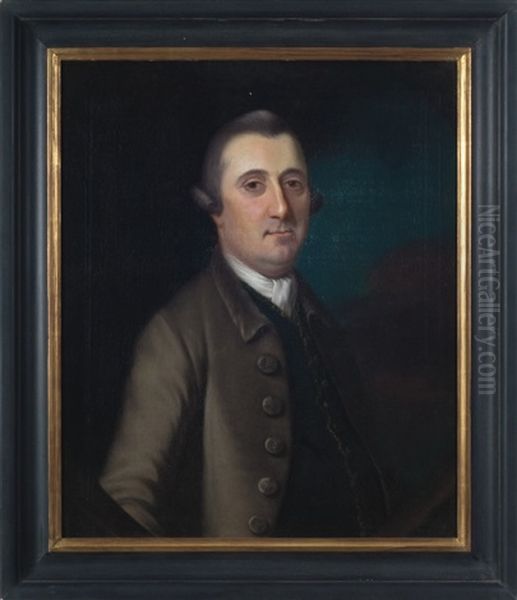 Portrait Of A Gentleman (woodbury Langdon Of Portsmouth, New Hampshire?) Oil Painting by Joseph Blackburn