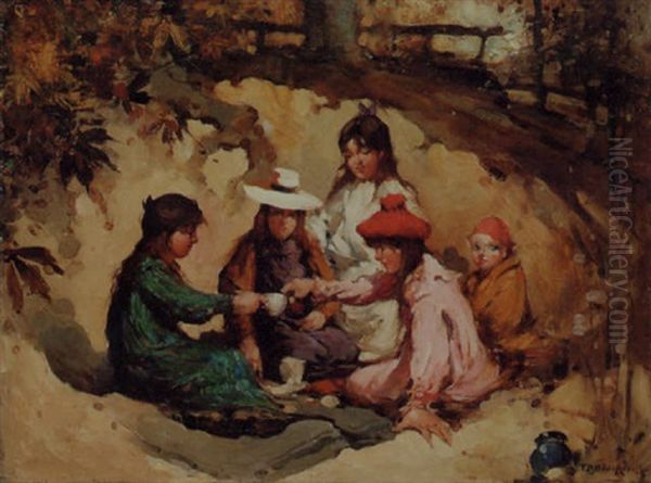 The Picnic Oil Painting by Thomas Bromley Blacklock